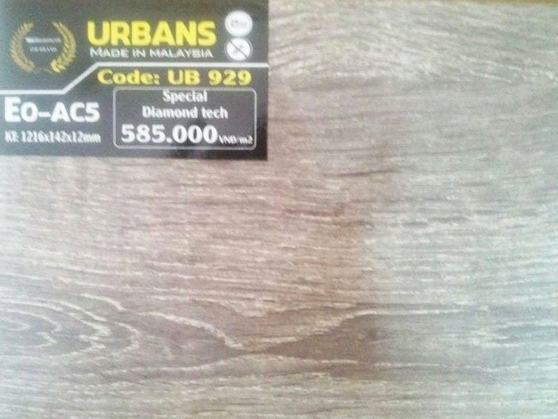 Sàn gỗ Urbans Floor 12mm trung bình