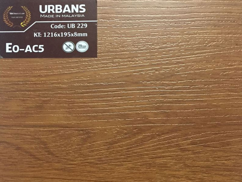 Sàn gỗ công nghiệp Urbans Floor 8mm to